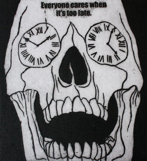 Too late | intaglio | 10x8 cm